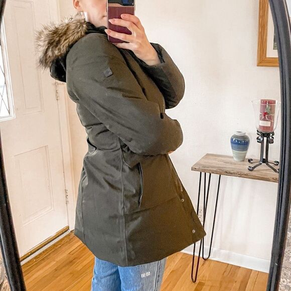 The North Face Parka Jacket Coat Dark Green S - Picture 3 of 13
